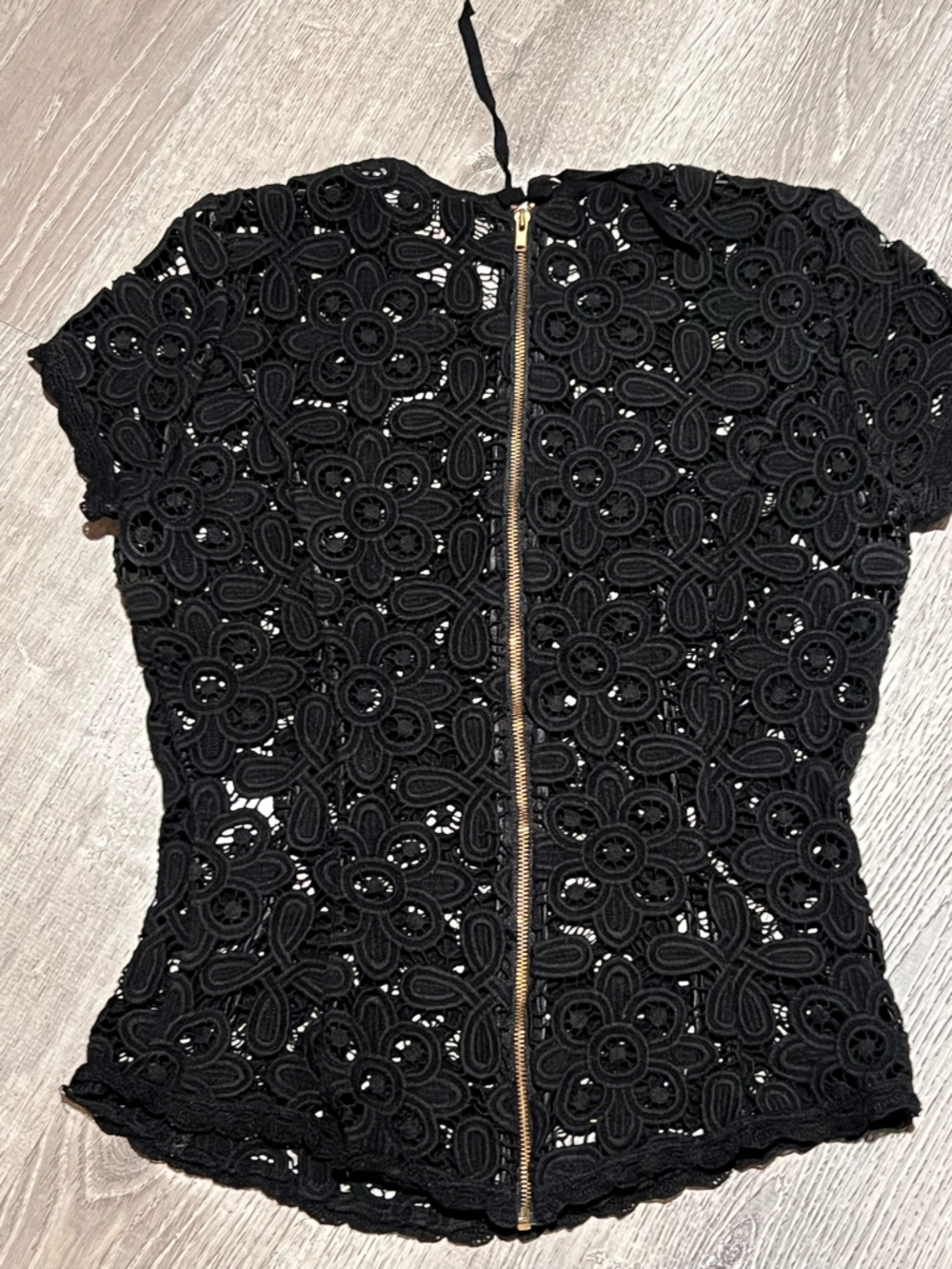 Exclusive for Intermix Black Lace Top - Picture 11 of 16